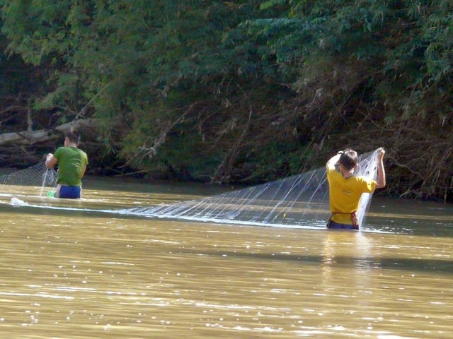 fishermen with nets